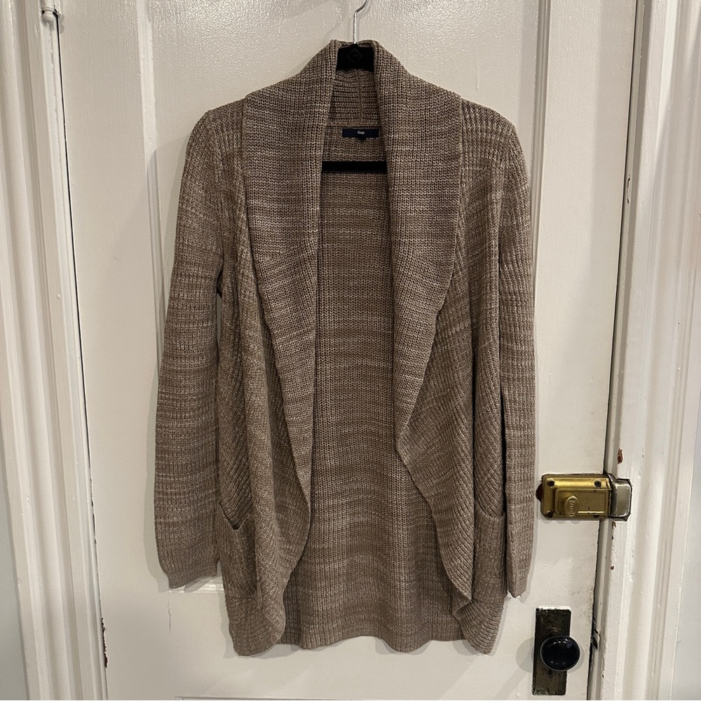 Gap cardigan sweater, marled brown/tan color, S, GUC